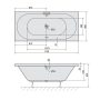 Polysan Viva B Slim akril kád 175x80x47 cm, fehér 88119S