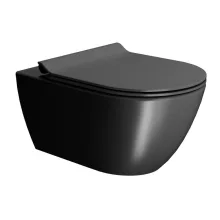   Sapho Gsi Pura SWIRLFLUSH fali WC csésze 55x36 cm, matt fekete 881526
