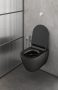 Sapho Gsi Pura SWIRLFLUSH fali WC csésze 55x36 cm, matt fekete 881526