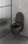 Sapho Gsi Pura SWIRLFLUSH fali WC csésze 55x36 cm, matt fekete 881526