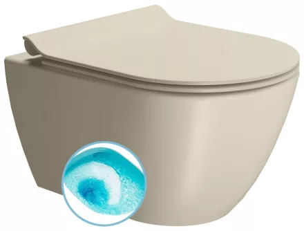 Sapho Gsi Pura SWIRLFLUSH fali WC csésze 36x50 cm, DualGlaze bevonat, matt kréta 881608