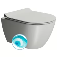   Sapho Gsi Pura SWIRLFLUSH fali WC csésze 36x50 cm, DualGlaze bevonat, matt cement 881617