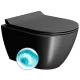 Sapho Gsi Pura SWIRLFLUSH fali WC csésze 36x50 cm, DualGlaze bevonat, matt fekete 881626