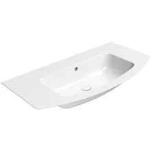 Sapho GSI Pura Slim kerámia mosdó 102x52 cm fehér színben, ExtraGlaze bevonattal és csaplyuk nélküli kialakítással.