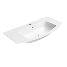   Sapho Gsi Pura Slim kerámiamosdó 1 nyitott csaplyukkal 102x52 cm ExtraGlaze bevonattal, fehér 88259111