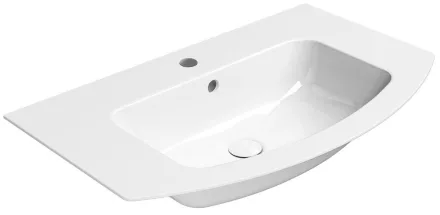 Sapho Gsi Pura Slim beépíthető kerámiamosdó 82x49 cm ExtraGlaze bevonattal, fehér 8826111
