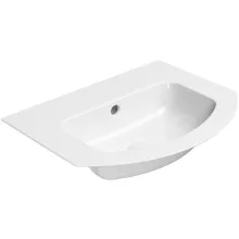 Sapho GSI Pura Slim kerámia mosdó 62x48 cm fehér színben, ExtraGlaze bevonattal és csaplyuk nélküli kialakítással.