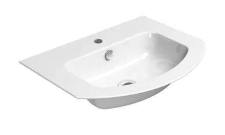 Sapho Gsi Pura Slim kerámiamosdó 1 nyitott csaplyukkal 62x48 cm ExtraGlaze bevonattal, fehér 88279111