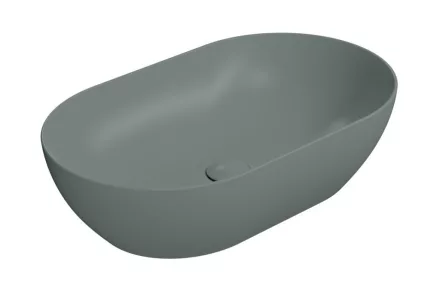 Sapho GSI Pura ívelt kerámia mosdótál 60x37 cm, matt agave 883404