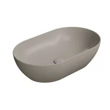   Sapho GSI Pura ívelt kerámia mosdótál 60x37 cm, matt tortora 883405