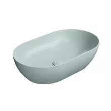   Sapho GSI Pura ívelt kerámia mosdótál 60x37 cm, matt jégkék 883415
