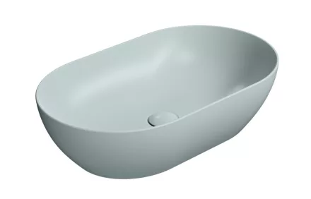 Sapho GSI Pura ívelt kerámia mosdótál 60x37 cm, matt jégkék 883415