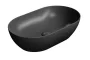 Sapho GSI Pura ívelt kerámia mosdótál 60x37 cm, matt fekete 883426