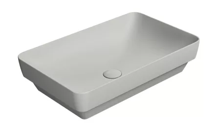 Sapho GSI Pura pultra helyezhető kerámia mosdó 60x38 cm, matt cement 883717