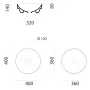 Sapho GSI Pura pultra helyezhető kerámiamosdó 40x14 cm, matt cement 884617