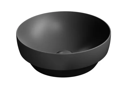 Sapho GSI Pura pultra helyezhető kerámiamosdó 40x14 cm, matt fekete 884626