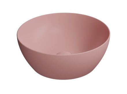Sapho GSI Pura pultra helyezhető kerámia mosdó 42x16 cm, matt rózsaszín 885124