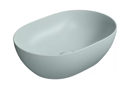 Sapho GSI Pura ívelt kerámia mosdótál 50x35 cm, matt jégkék 886015