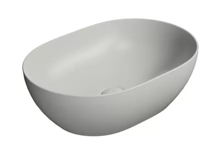 Sapho GSI Pura ívelt kerámia mosdótál 50x35 cm, matt cement 886017