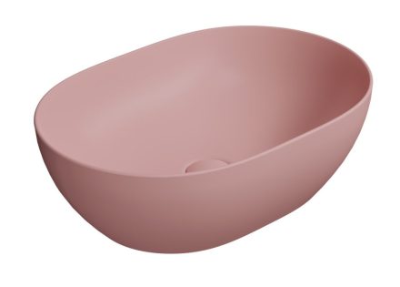Sapho GSI Pura ívelt kerámia mosdótál 50x35 cm, matt rózsaszín 886024