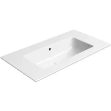 Sapho GSI Pura Slim kerámia mosdó 82x46 cm fehér színben, ExtraGlaze bevonattal és csaplyuk nélküli kialakítással.