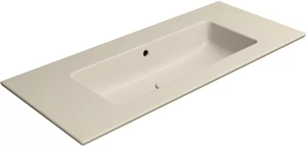 Sapho GSI Pura Slim vékonyított kerámia mosdó 102x46 cm matt kréta kivitelben, csaplyuk nélküli.