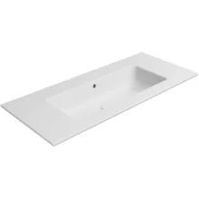 Sapho GSI Pura Slim vékonyított kerámia mosdó 102x46 cm matt fehér kivitelben, csaplyuk nélküli