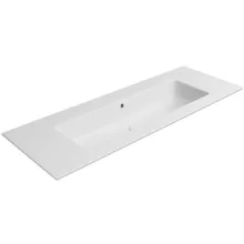 Sapho GSI Pura Slim vékonyított kerámia mosdó csaplyuk nélkül 122x46 cm matt fehér kivitelben.