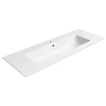   Sapho Gsi Pura vékonyított kerámiamosdó Extraglaze bevonattal 122x46 cm, fehér 8887111