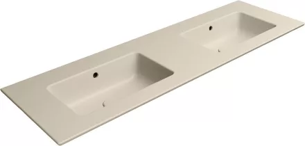 Sapho GSI Pura Slim vékonyított kerámia dupla mosdó 142x46 cm matt kréta színben.