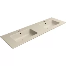 Sapho GSI Pura Slim vékonyított kerámia dupla mosdó 142x46 cm matt kréta színben.