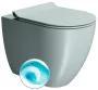 Sapho Gsi Pura álló WC Swirlflush öblítéssel 36x55 cm, matt jégkék kivitelben