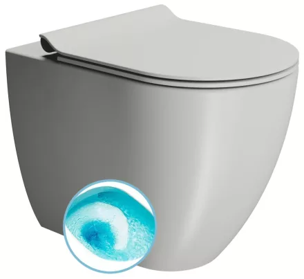 Sapho Gsi Pura álló WC Swirlflush öblítéssel 36x55 cm, matt cement kivitelben