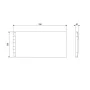Polysan Deep Plain oldallap 75x36 cm, fehér 89746