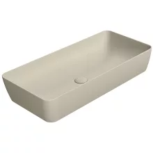   Sapho Gsi Nubes pultra helyezhető kerámia mosdótál 80x40cm, matt kréta 904008
