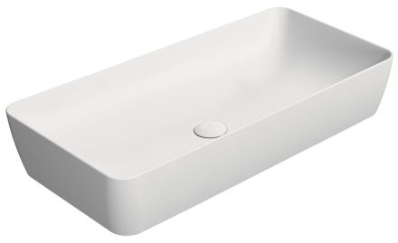 Sapho Gsi Nubes pultra helyezhető kerámia mosdótál 80x40cm, matt fehér 904009