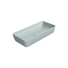   Sapho Gsi Nubes pultra helyezhető kerámia mosdótál 80x40cm, matt jégkék 904015