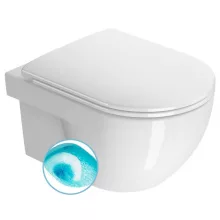   Sapho Gsi City Pro Swirlflush fali kerámia WC csésze 35x52 cm, ExtraGlaze bevonattal, fehér 911511