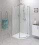 Polysan Flexia öntött márvány íves zuhanytálca 90x90 cm, fehér 91181