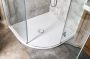 Polysan Flexia jobbos öntött márvány zuhanytálca 100x90 cm, fehér 91331