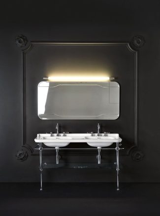 Sapho Kerasan Waldorf fém mosdótartó állvány polccal 150 cm, króm 9195K1