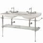 Sapho Kerasan Waldorf fém mosdótartó állvány polccal 150 cm, króm 9195K1