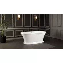   Polysan Velia szabadonálló öntöttmárvány kád 167x83x62,5 cm, fehér 92230