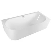   Polysan Sussi R falhoz illeszthető öntött márvány kád 150x70x50 cm, jobbos / fehér 93231R