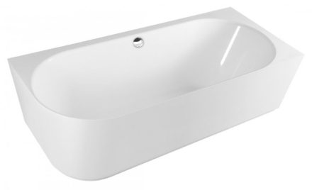 Polysan Sussi R falhoz illeszthető öntött márvány kád 150x70x50 cm, jobbos / fehér 93231R