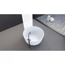   Polysan Estatis szabadon álló öntött márvány kád 110x51 cm, matt fehér 93868