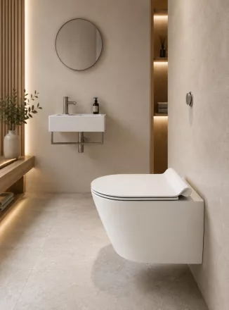 Sapho Gsi Kube X fali kerámia WC csésze 36x50 cm GeniusFlush öblítéssel és ExtraGlaze bevonattal, fehér színben.