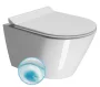 Sapho Gsi Kube X fali kerámia WC csésze 36x50 cm GeniusFlush öblítéssel és ExtraGlaze bevonattal, fehér színben.
