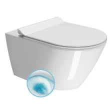 Sapho Gsi Kube X fali kerámia WC csésze 36x55 cm GeniusFlush öblítéssel és ExtraGlaze bevonattal, fehér színben.