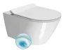 Sapho Gsi Kube X fali kerámia WC csésze 36x55 cm GeniusFlush öblítéssel és ExtraGlaze bevonattal, fehér színben.